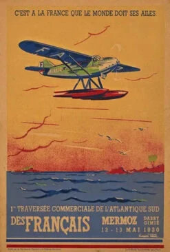 Affiche Vintage Air France Mermoz