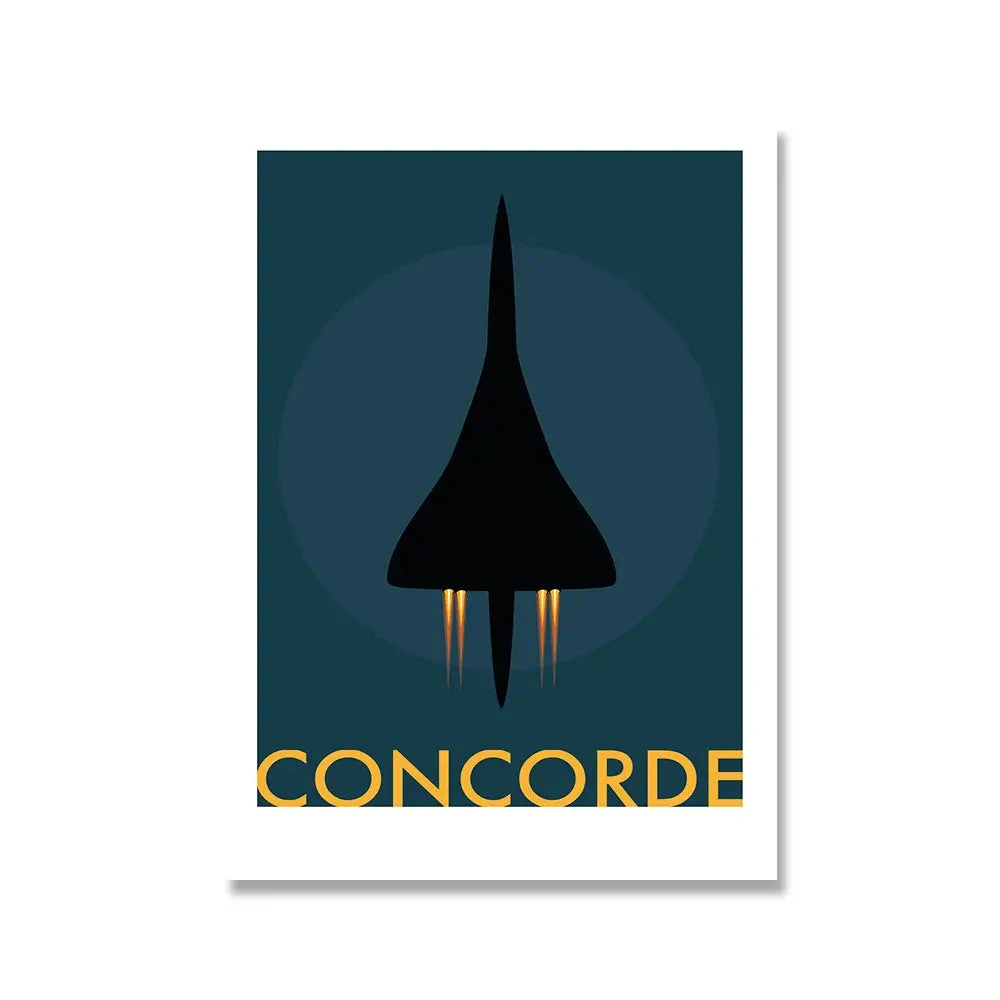 Affiche Vintage Concorde De Nuit 3 Affiche Vintage Concorde De Nuit
