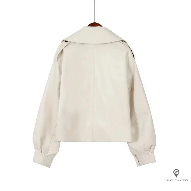 Blouson Aviateur Femme Blanc Neige 4 Blouson Aviateur Femme Blanc Neige – Image 2