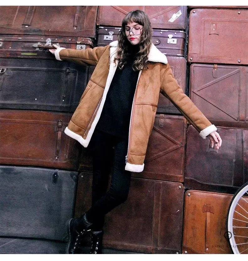 Blouson Aviateur Femme Camel Et Blanc 3 Blouson Aviateur Femme Camel Et Blanc