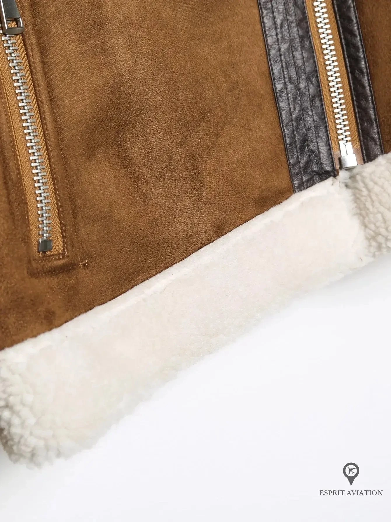 Blouson Aviateur Femme Court Moutonné 7 Blouson Aviateur Femme Court Moutonné – Image 5
