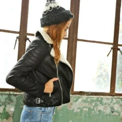 Blouson Aviateur Femme Cuir Noir 7 Blouson Aviateur Femme Cuir Noir -Esprit Aviation Blouson Aviateur Femme Cuir noir Esprit Aviation 1690001168744