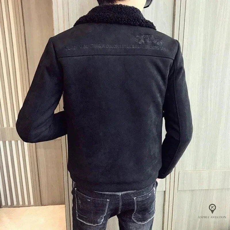 Blouson Aviateur Homme Bleu Marine 4 Blouson Aviateur Homme Bleu Marine – Image 2