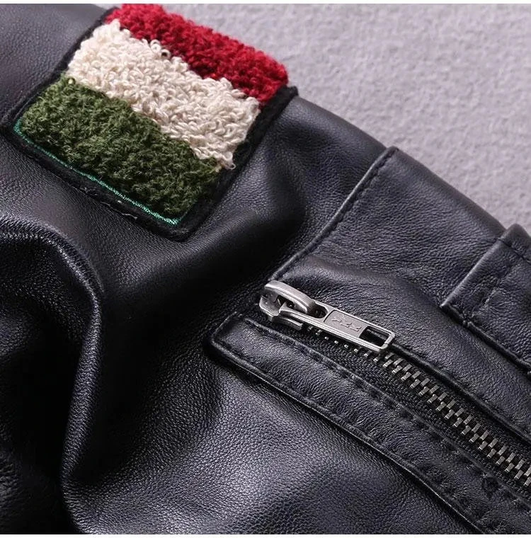 Blouson Aviateur Homme Cuir Italien 5 Blouson Aviateur Homme Cuir Italien – Image 3