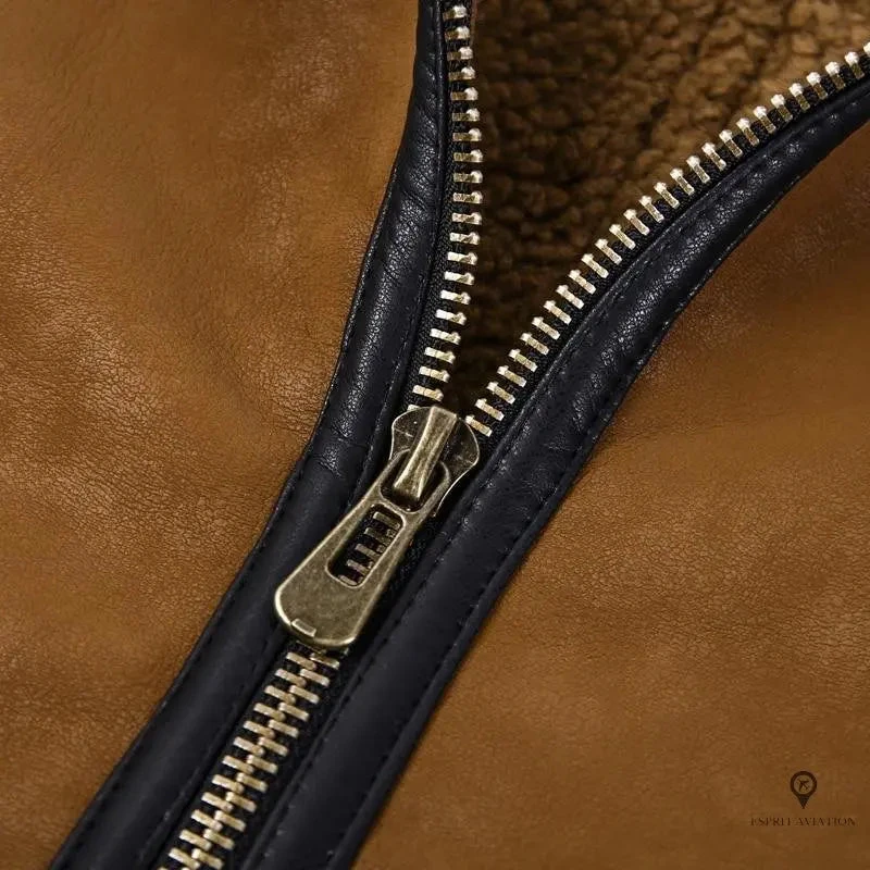 Blouson Aviateur Homme Cuir Marron Vintage 6 Blouson Aviateur Homme Cuir Marron Vintage – Image 4