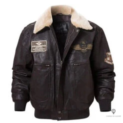 Blouson Aviateur Homme Cuir Noir