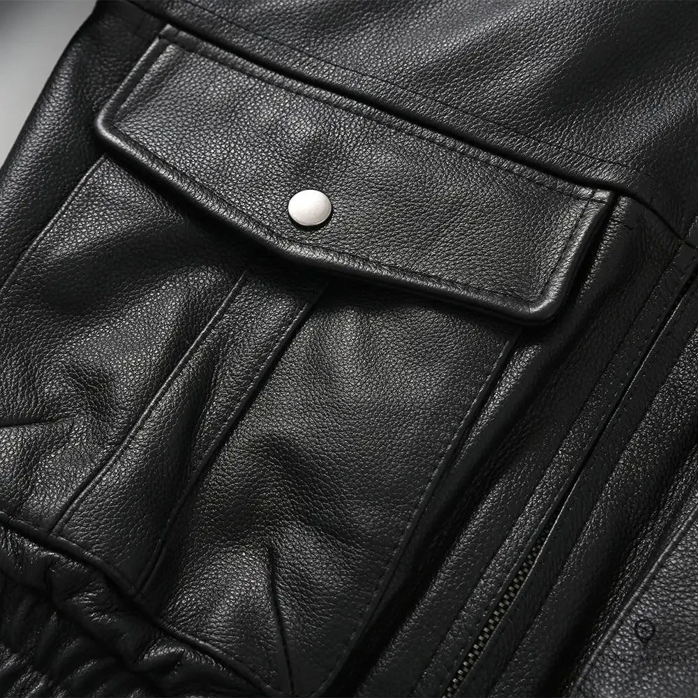 Blouson Aviateur Homme Cuir Vachette 5 Blouson Aviateur Homme Cuir Vachette – Image 3