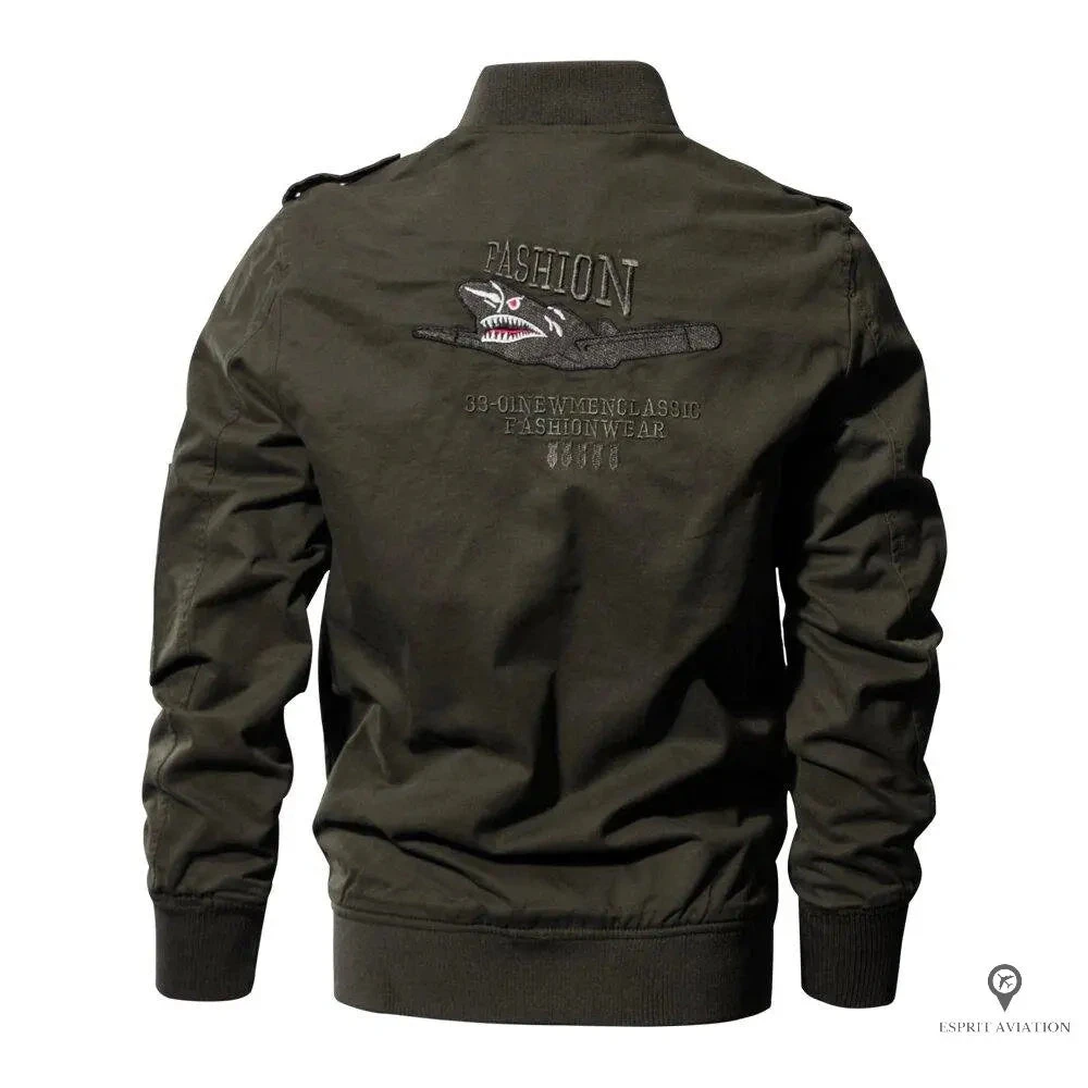 Blouson Aviateur Homme Kaki 5 Blouson Aviateur Homme Kaki – Image 3