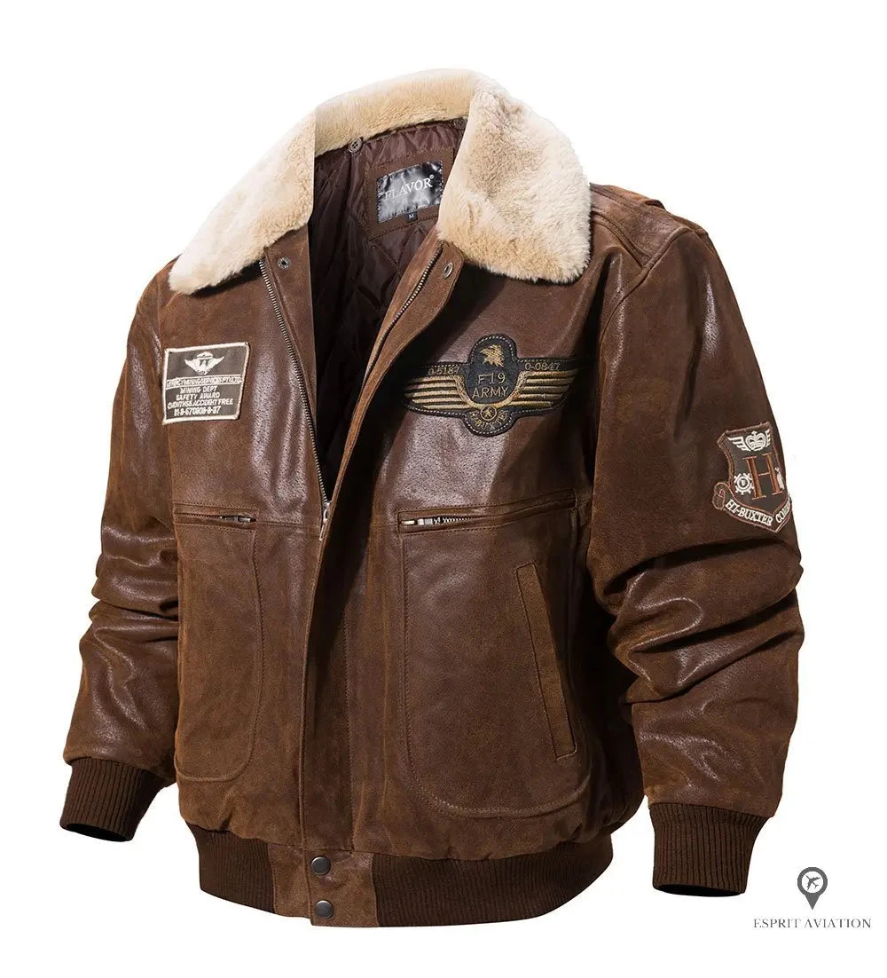 Blouson Aviateur Homme Marron 4 Blouson Aviateur Homme Marron – Image 2