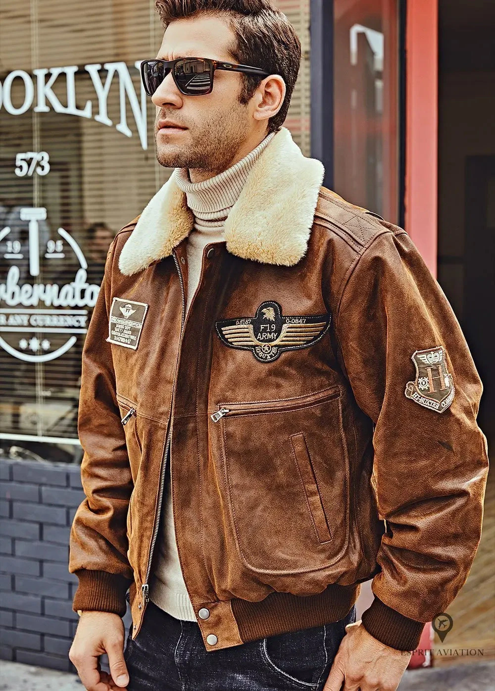 Blouson Aviateur Homme Marron 8 Blouson Aviateur Homme Marron – Image 6