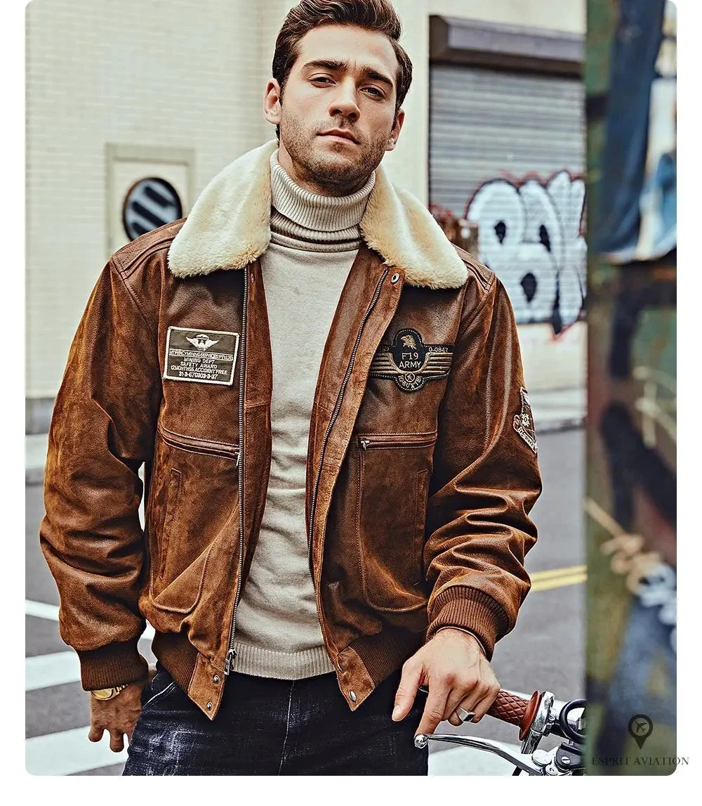 Blouson Aviateur Homme Marron 9 Blouson Aviateur Homme Marron – Image 7