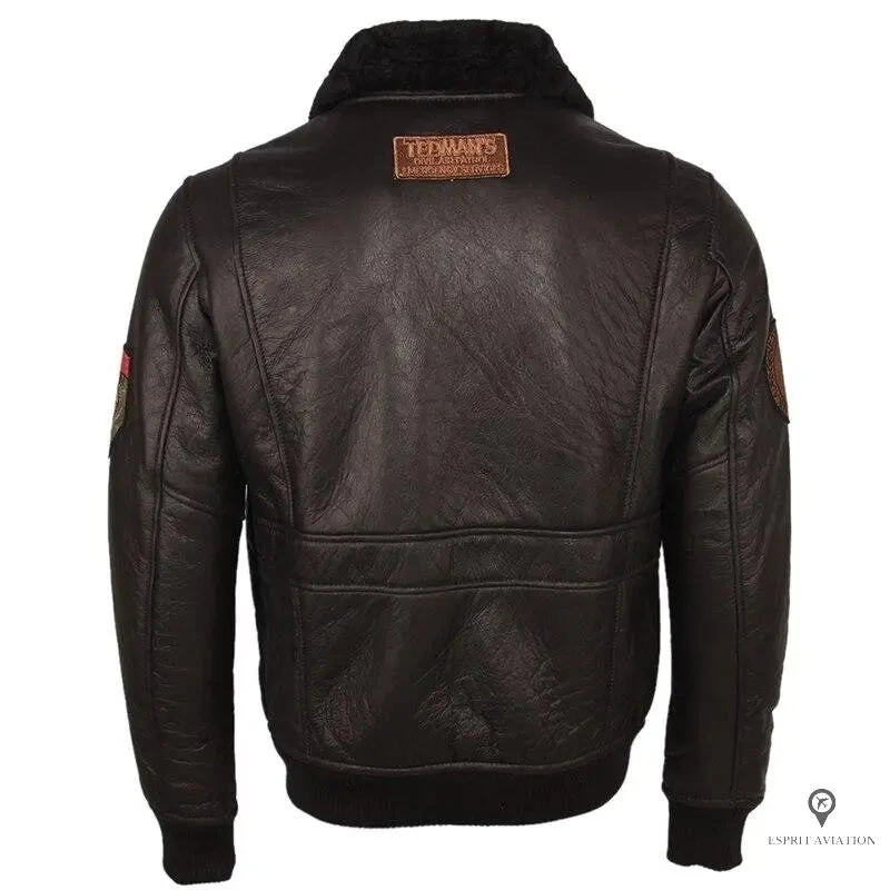 Blouson Aviateur Homme Parachutiste Cuir 4 Blouson Aviateur Homme Parachutiste Cuir – Image 2