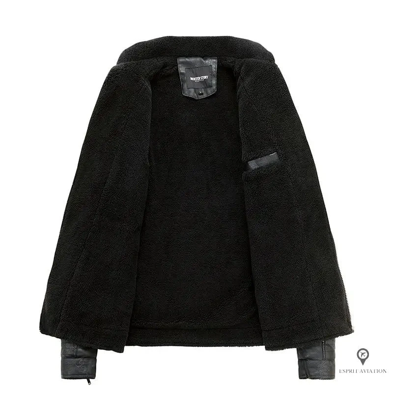 Blouson Aviateur Homme<br /> Simili-Cuir 4 Blouson Aviateur Homme<br /> Simili-Cuir – Image 2