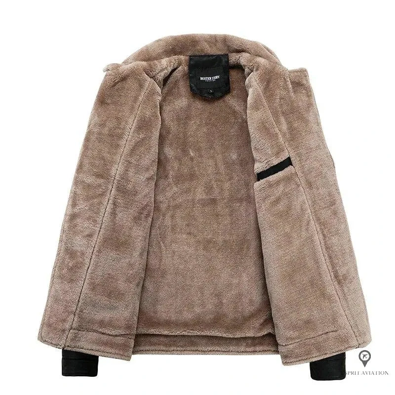 Blouson Aviateur Homme Simili Cuir Rouge 4 Blouson Aviateur Homme Simili Cuir Rouge – Image 2