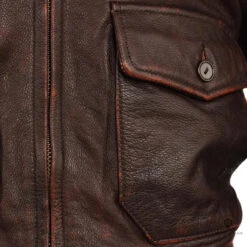 Blouson Aviateur Homme En Cuir De Vachette Marron -Esprit Aviation Blouson Aviateur Homme br en Cuir de Vachette Marron Esprit Aviation 1677213870