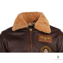 Blouson Aviateur Homme En Cuir De Vachette Marron -Esprit Aviation Blouson Aviateur Homme br en Cuir de Vachette Marron Esprit Aviation 1677213873