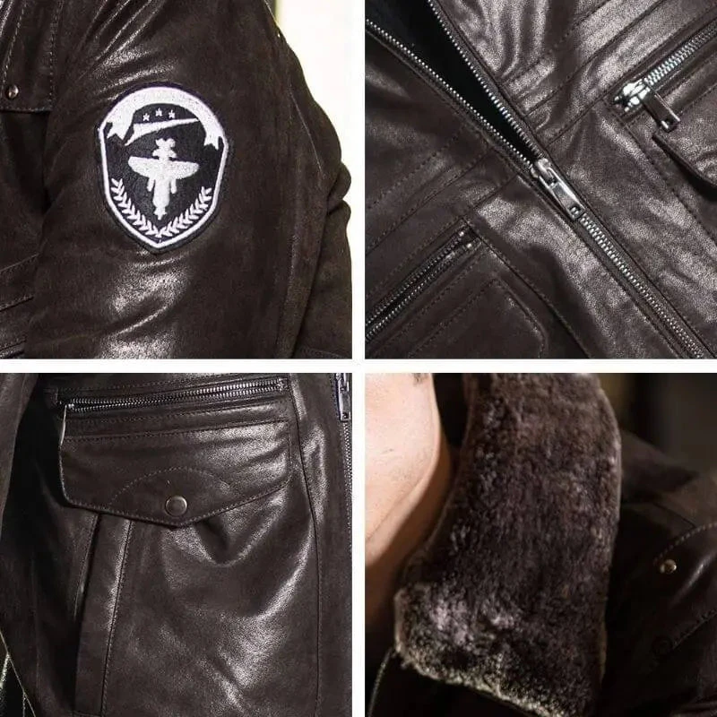 Blouson Aviateur Marron Homme 5 Blouson Aviateur Marron Homme – Image 3