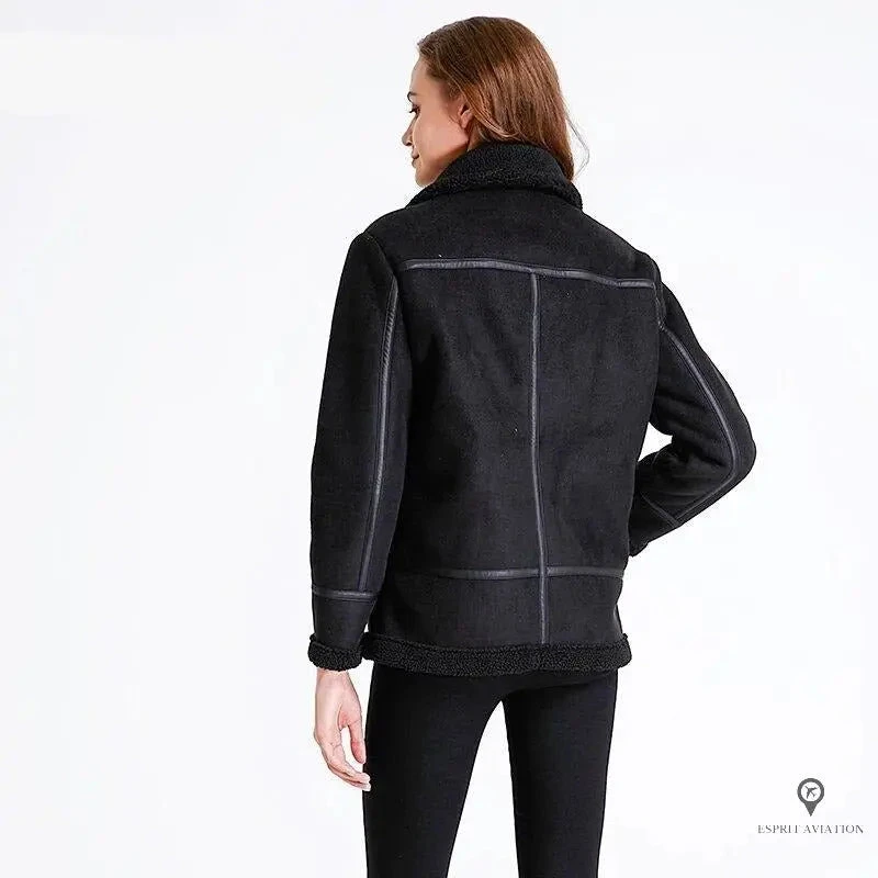 Blouson Bombardier Femme Noir 5 Blouson Bombardier Femme Noir – Image 3