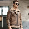 Blouson Bombardier Homme<br /> Cuir Marron -Esprit Aviation Blouson Bombardier Homme br Cuir Marron Esprit Aviation 1677215673