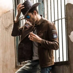 Blouson Pilote Homme<br /> Vachette Marron 9 Blouson Pilote Homme<br /> Vachette Marron -Esprit Aviation Blouson Pilote Homme br Vachette Marron Esprit Aviation 1677215276