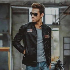 Blouson Pilote Homme<br /> Vachette Noir