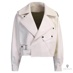 Blouson Aviateur Femme Cuir Blanc