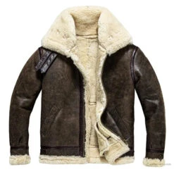 Blouson D'hiver En Cuir Véritable