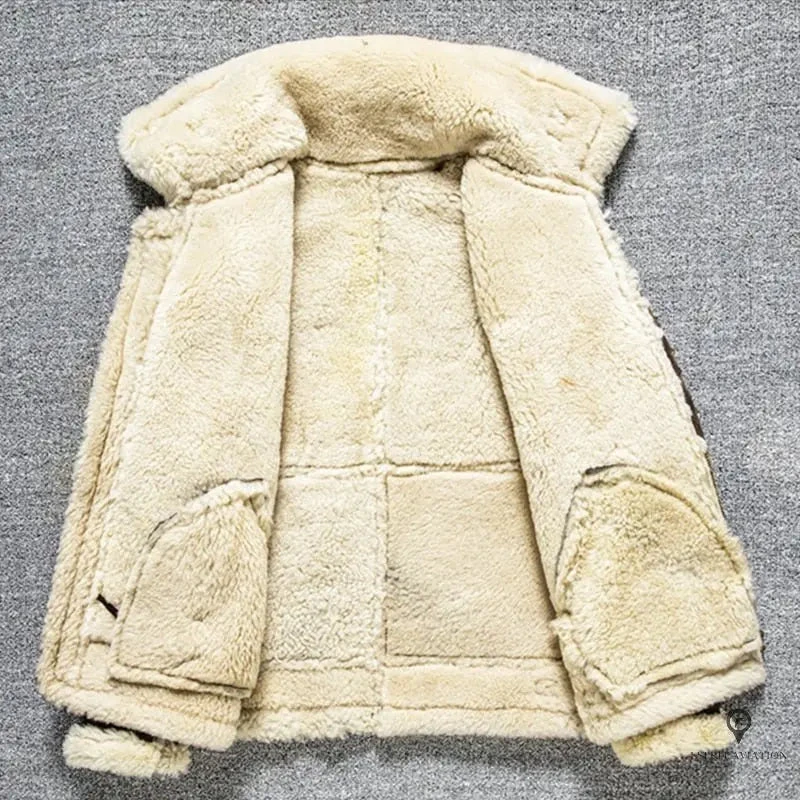 Blouson D'hiver En Cuir Véritable 4 Blouson D'hiver En Cuir Véritable – Image 2