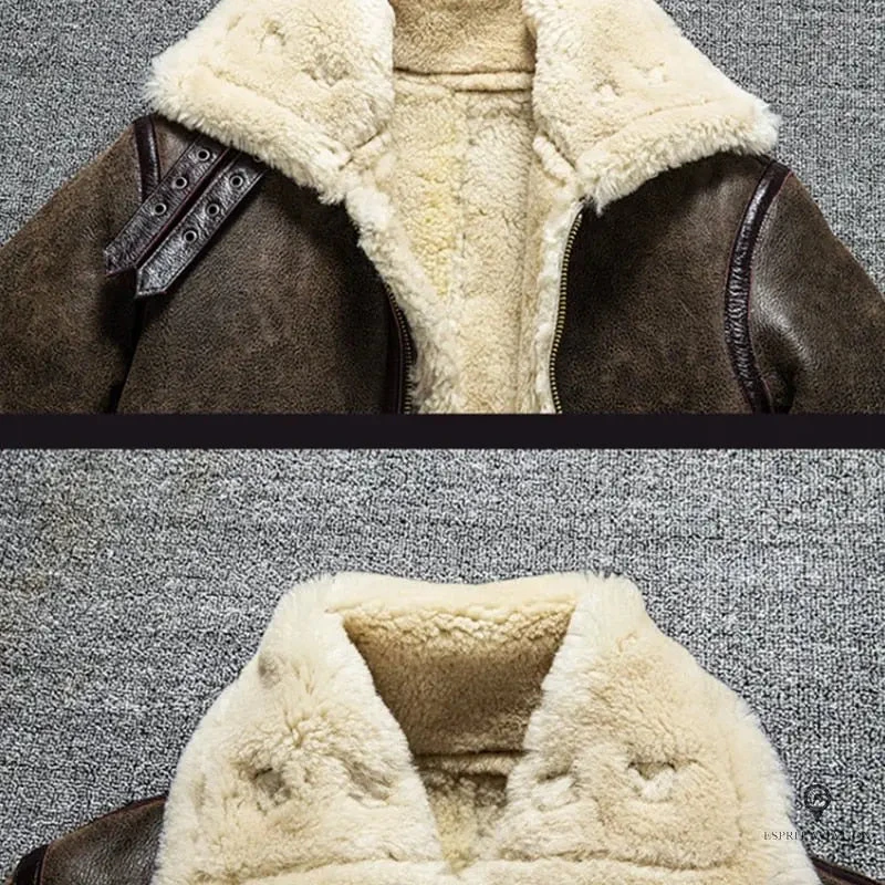 Blouson D'hiver En Cuir Véritable 5 Blouson D'hiver En Cuir Véritable – Image 3