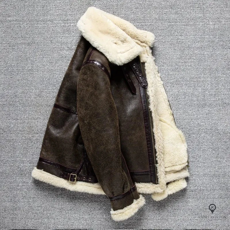 Blouson D'hiver En Cuir Véritable 6 Blouson D'hiver En Cuir Véritable – Image 4