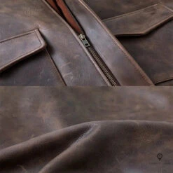 Blouson En Cuir Véritable Vintage Marron 10 Blouson En Cuir Véritable Vintage Marron -Esprit Aviation Blouson en cuir veritable Vintage marron Esprit Aviation 1677213454