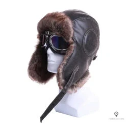 Bonnet Aviateur En Cuir