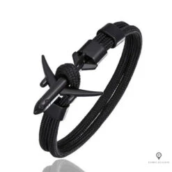 Bracelet Aviateur Avion Noir
