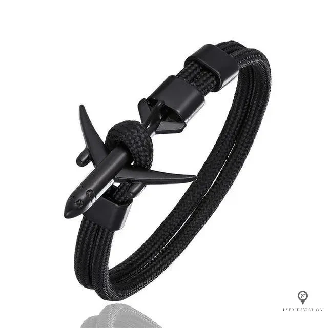 Bracelet Aviateur Avion Noir 3 Bracelet Aviateur Avion Noir