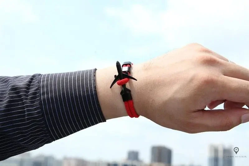 Bracelet Aviateur Avion Rouge 4 Bracelet Aviateur Avion Rouge – Image 2