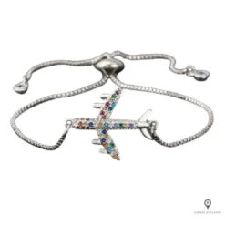 Bracelet Avion Argenté