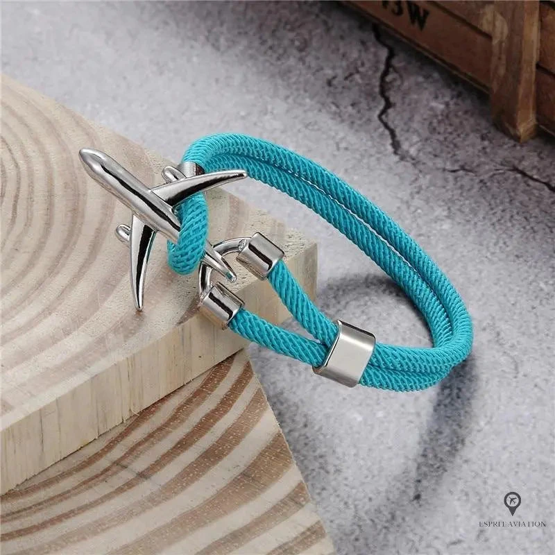 Bracelet Avion Bleu Clair 4 Bracelet Avion Bleu Clair – Image 2