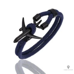 Bracelet Avion Bleu Et Noir