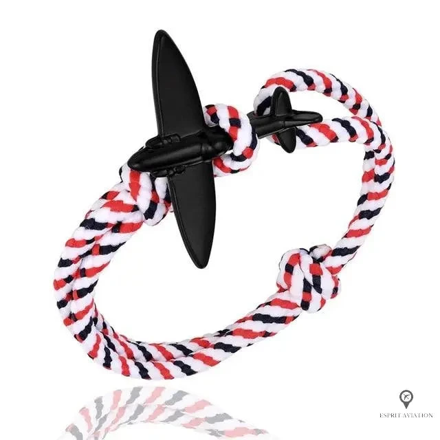 Bracelet Avion Corde Bleu Blanc Rouge 3 Bracelet Avion Corde Bleu Blanc Rouge