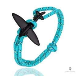 Bracelet Avion Corde Bleu Clair