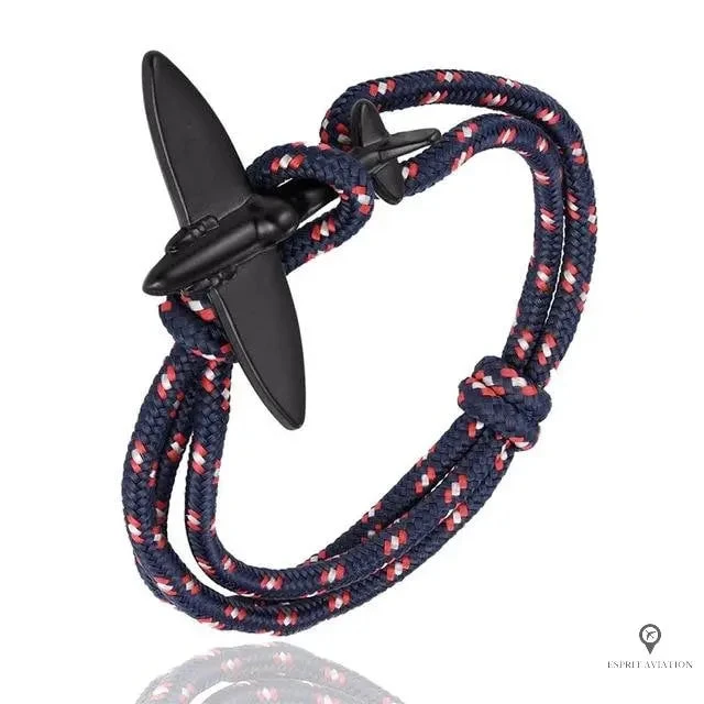 Bracelet Avion Corde Bleu Marine 3 Bracelet Avion Corde Bleu Marine