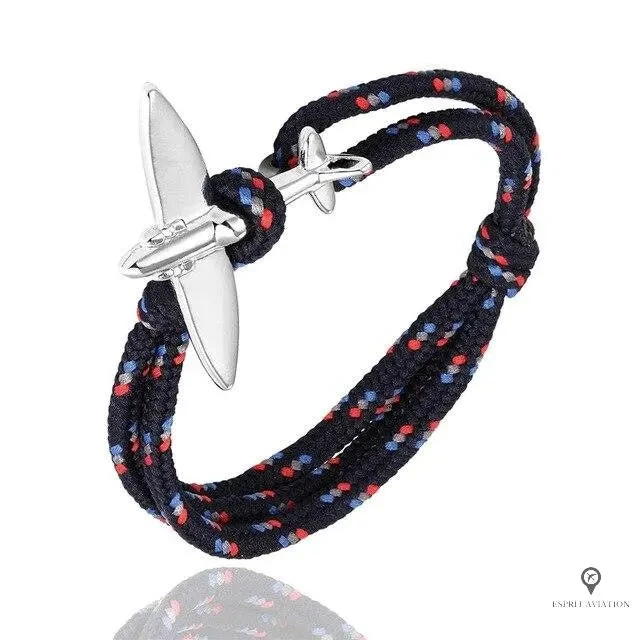 Bracelet Avion Corde Noir Et Rouge 3 Bracelet Avion Corde Noir Et Rouge