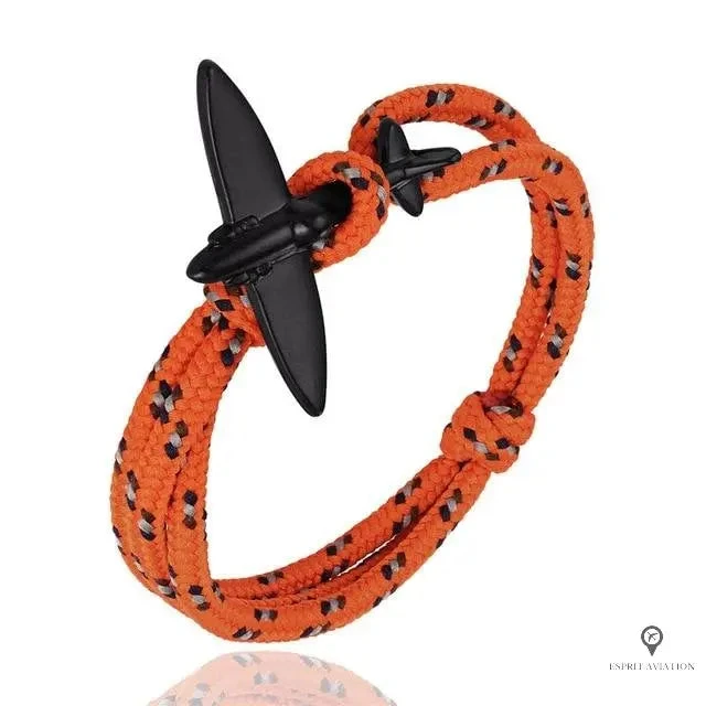 Bracelet Avion Corde Orange 3 Bracelet Avion Corde Orange