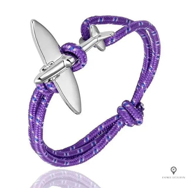 Bracelet Avion Corde Violet 3 Bracelet Avion Corde Violet