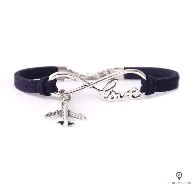Bracelet Avion Cuir Bleu Marine Femme 3 Bracelet Avion Cuir Bleu Marine Femme