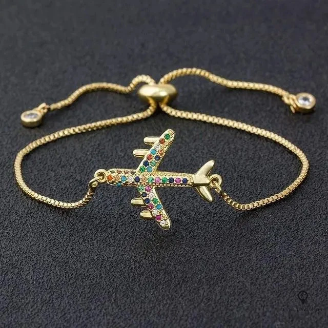 Bracelet Avion Doré 4 Bracelet Avion Doré – Image 2