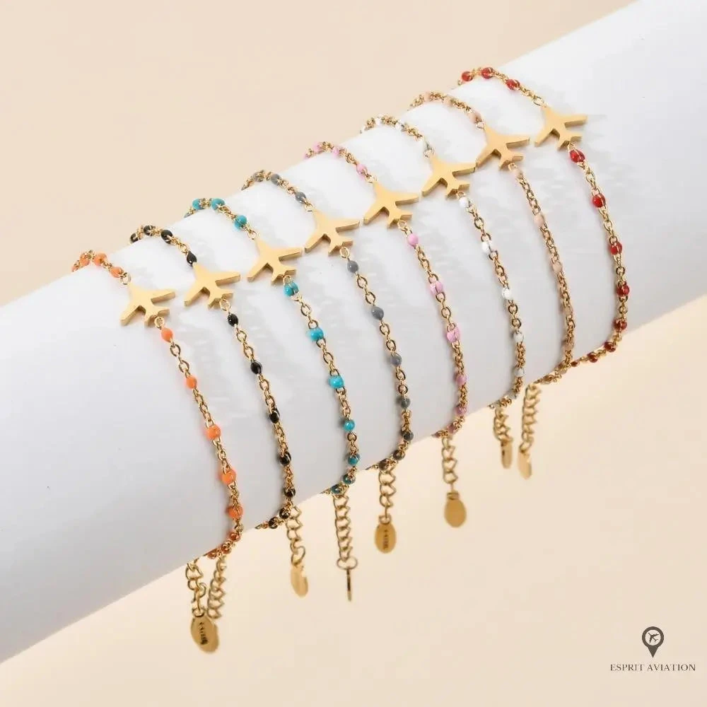 Bracelet Avion Femme Gris 5 Bracelet Avion Femme Gris – Image 3