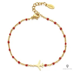 Bracelet Avion Femme Rouge 7 Bracelet Avion Femme Rouge -Esprit Aviation Bracelet Avion Femme Rouge Esprit Aviation 1689995757771