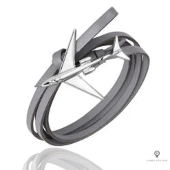 Bracelet Avion Homme Gris