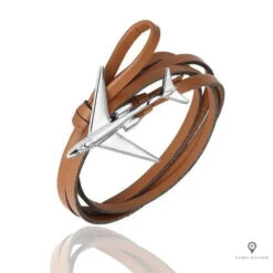Bracelet Avion Homme Marron